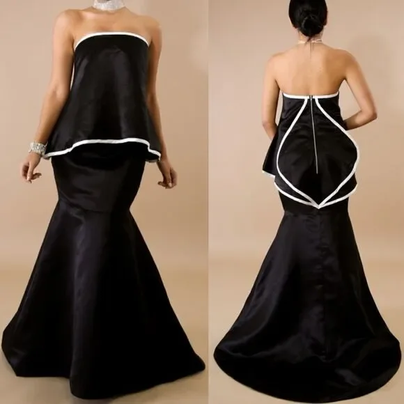 NEW L’ATISTE Strapless Mermaid Dress Prom Homecoming Tuxedo Ball Gown - Picture 3 of 10